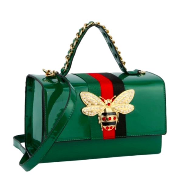 SALE!- Large Green Duxbury Handbag Set - Picture 3 of 5